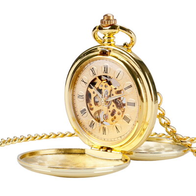 Kapesní hodinky Antique Golden P2014