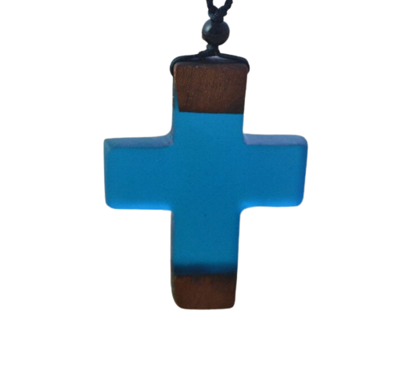 Křížek Miranda Resin Wood Blue C82