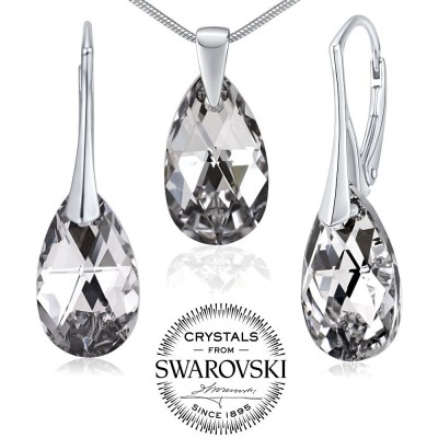Stříbrný set se Swarovski® Crystals kapka Argent LSW181