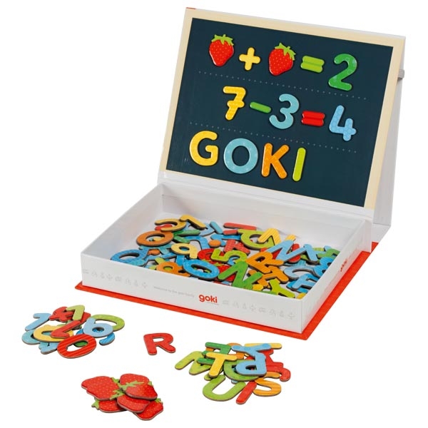 Goki Magnetická kniha Malá škola s písmeny a čísly