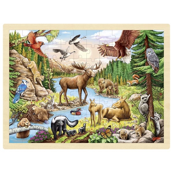 Goki Příroda – dřevěné puzzle 96 dílů