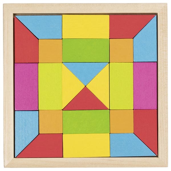 Goki Dřevěné mozaikové puzzle