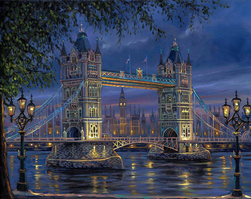 Malování podle čísel Tower Bridge Londýn