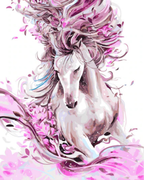 Amparo Miranda® Malování podle čísel Rozevlátý kůň
