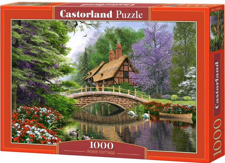 Castorland - Chata nad řekou - Puzzle 1000 dílků