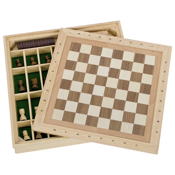 GOKI Stolní hra 3 v 1 Šachy, dáma, mlýn