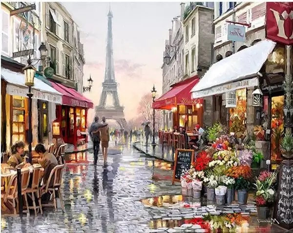Amparo Miranda® Diamantové malování Pařížská ulička