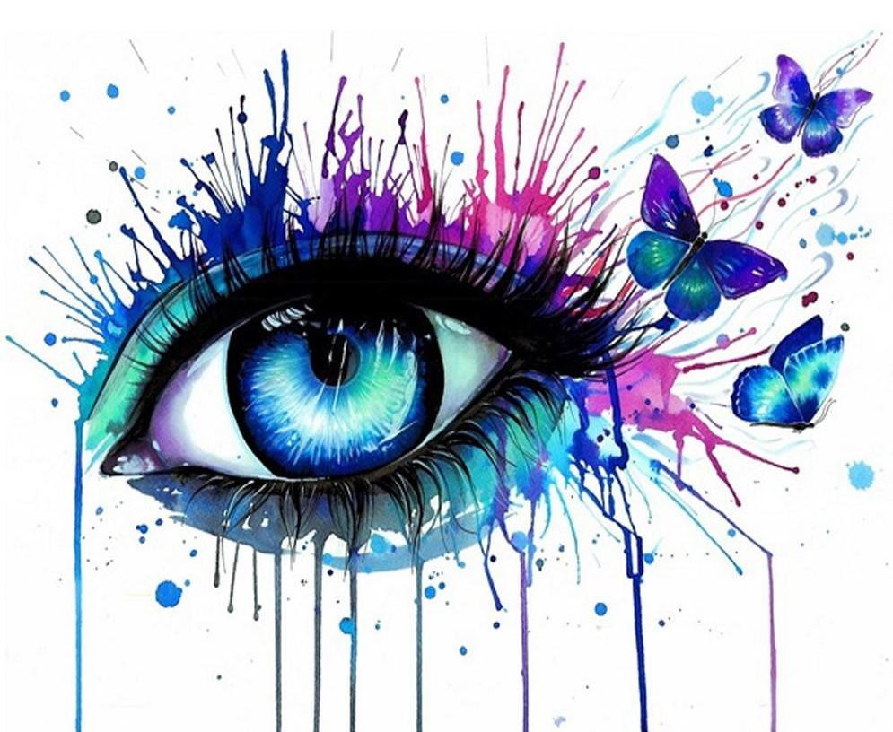 Amparo Miranda® Malování podle čísel Oko s motýly