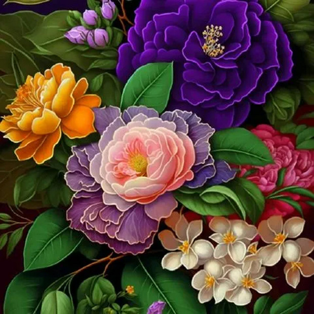 Amparo Miranda® Malování podle čísel Květy AM896