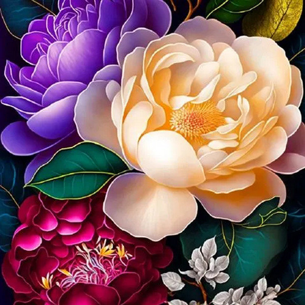 Amparo Miranda® Malování podle čísel Květy AM897