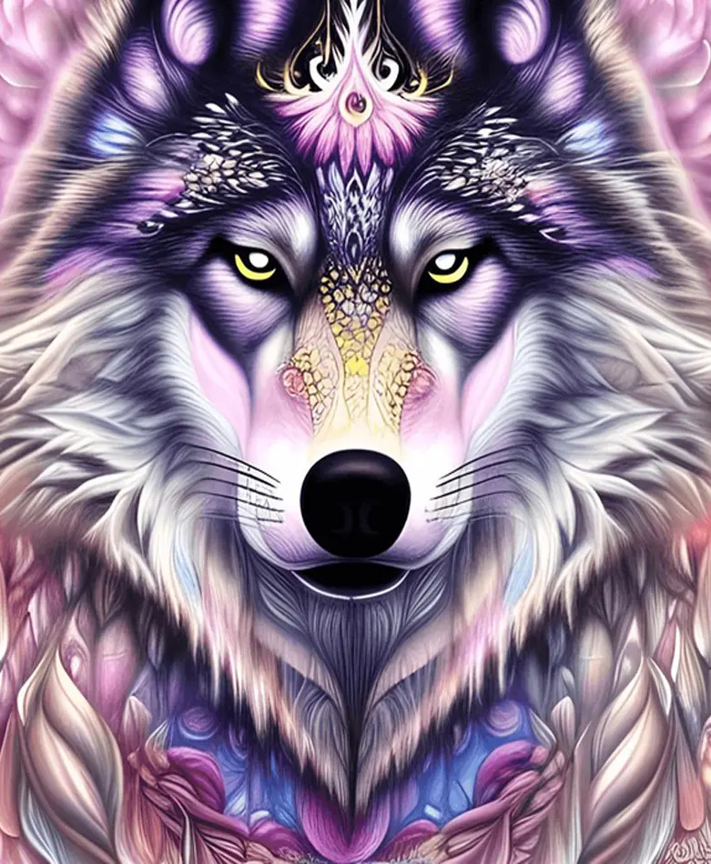 Amparo Miranda® Malování podle čísel Magický vlk
