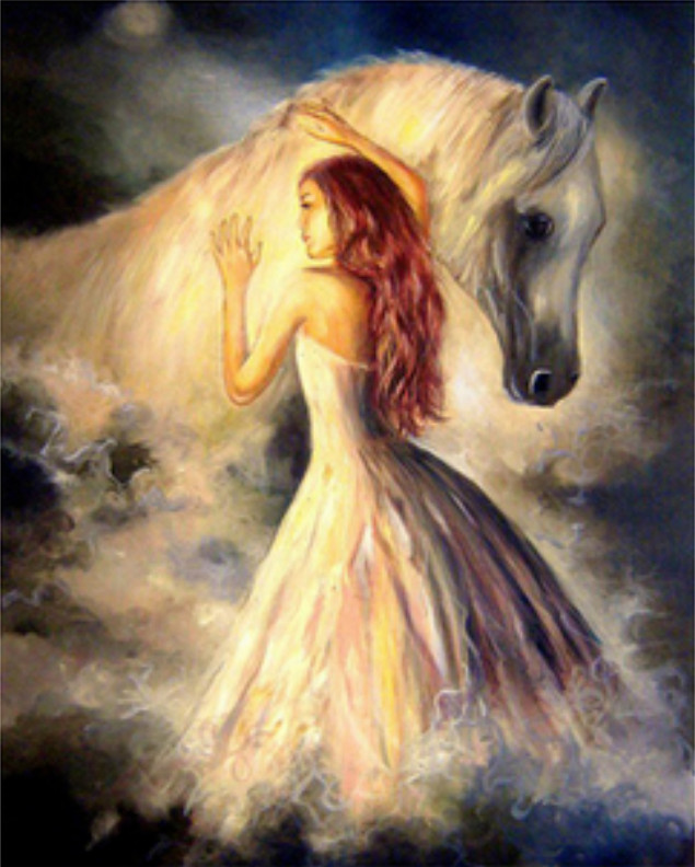 Amparo Miranda® Malování podle čísel Dívka a kůň