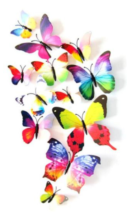 Amparo Miranda® Dekorace na zeď motýli duha