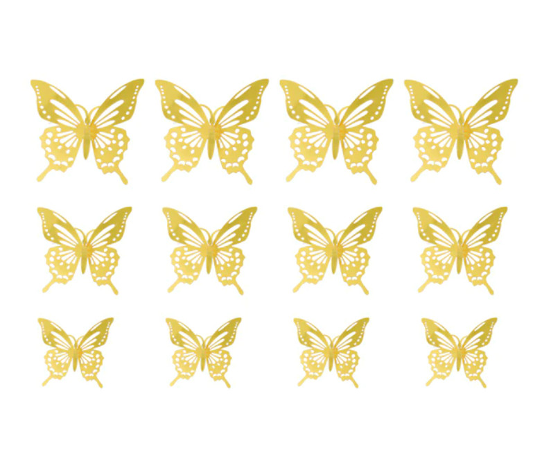 Amparo Miranda® Dekorace na zeď motýli HB008 Gold