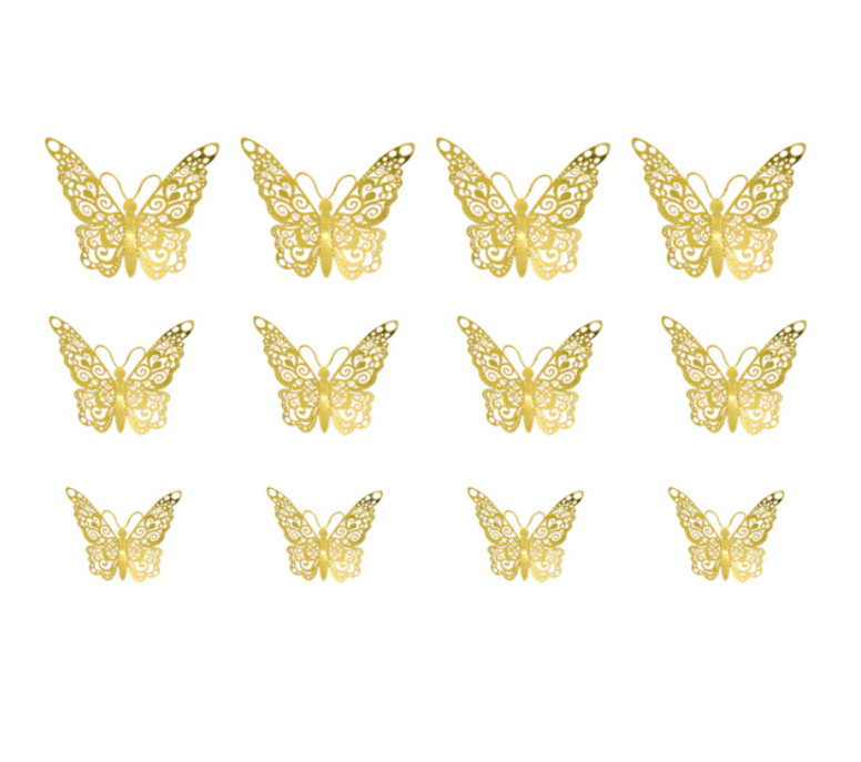 Amparo Miranda® Dekorace na zeď motýli HB012 Gold