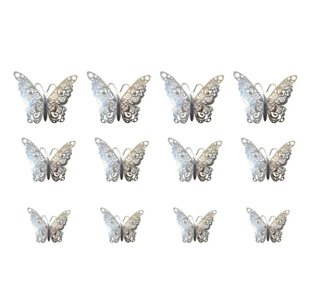 Amparo Miranda® Dekorace na zeď motýli HB012 Silver