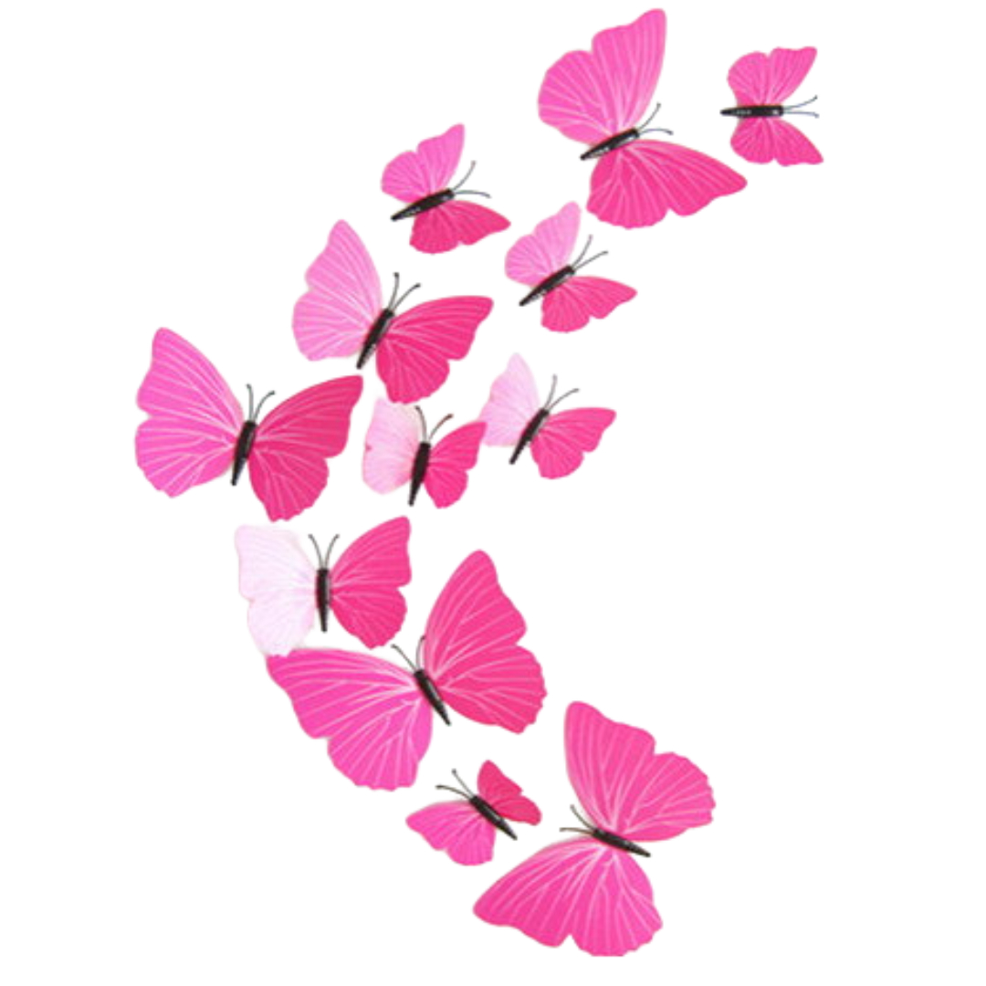 Amparo Miranda® Dekorace na zeď motýli M01 růžoví