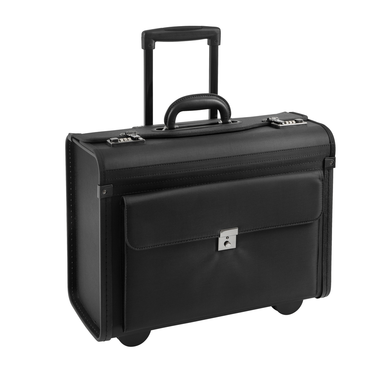 d&n Textilní pilotní kufr na kolečkách 2893-01 černý