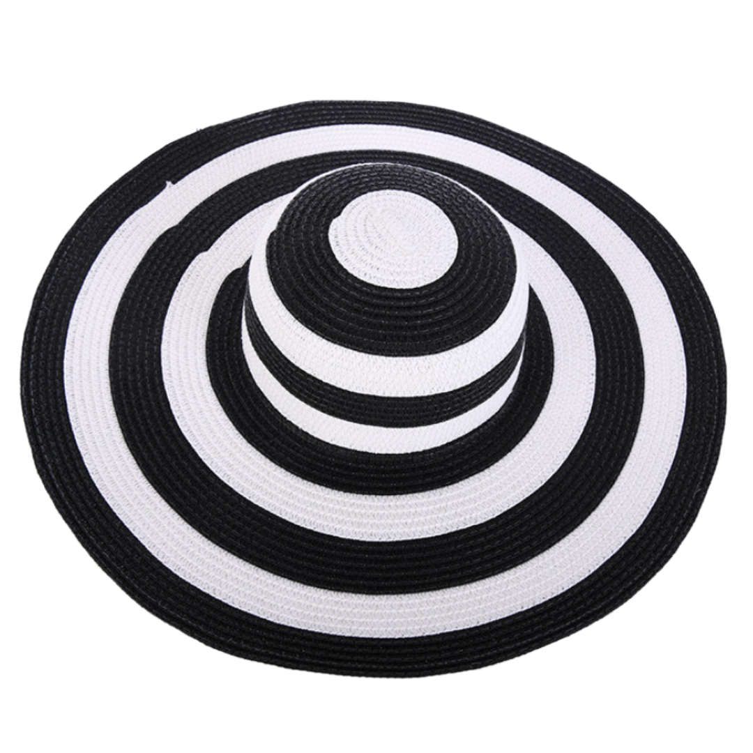 Amparo Miranda® Dámský klobouk pruhovaný, Barva klobouku černo-bílá