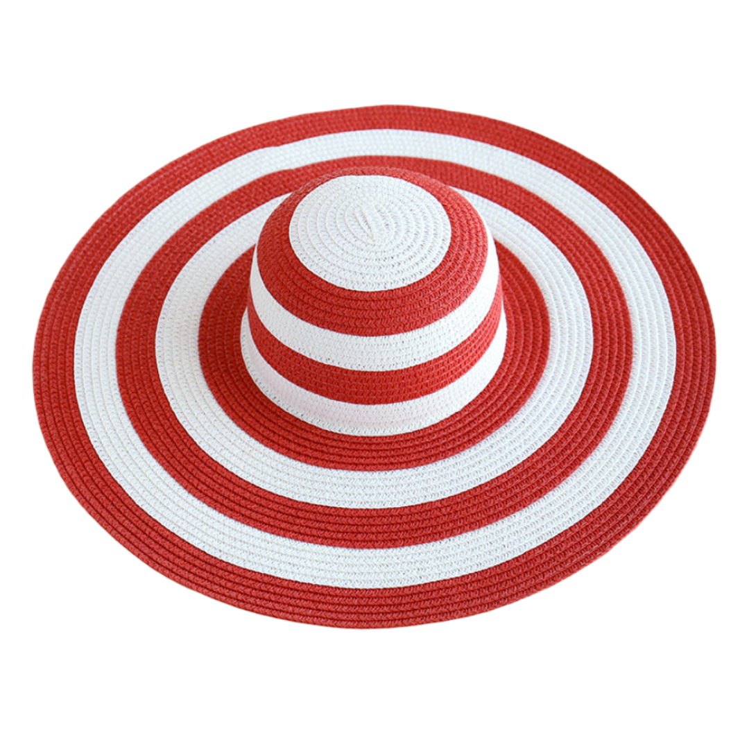 Amparo Miranda® Dámský klobouk pruhovaný, Barva klobouku červeno-bílá