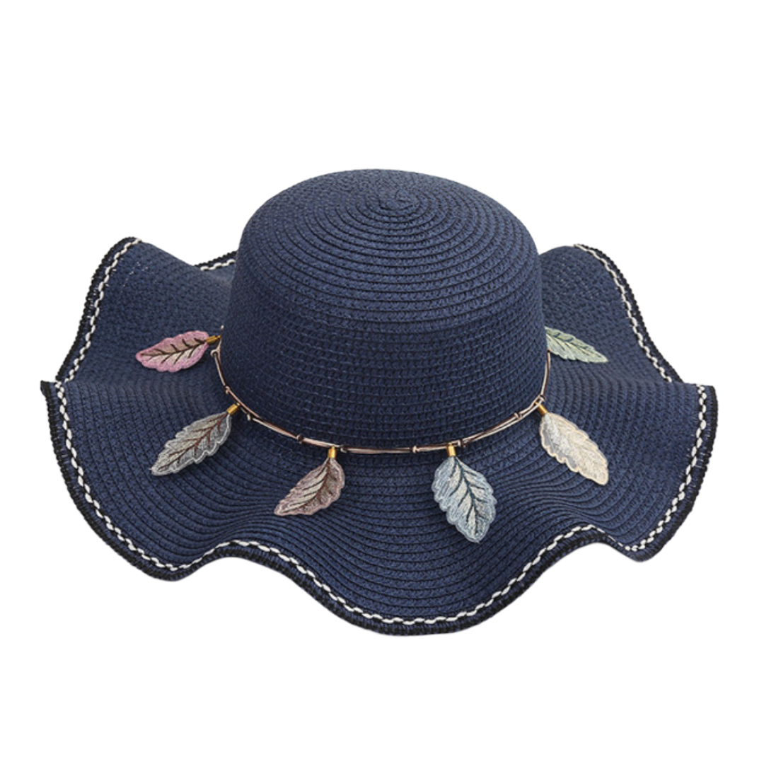 Amparo Miranda® Dámský klobouk s lístky Modrý