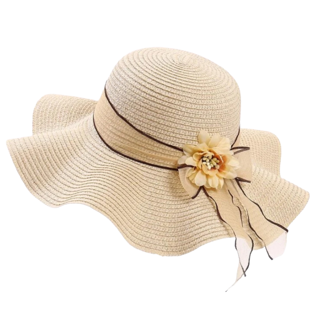 Amparo Miranda® Dámský klobouk s květinou Krémový
