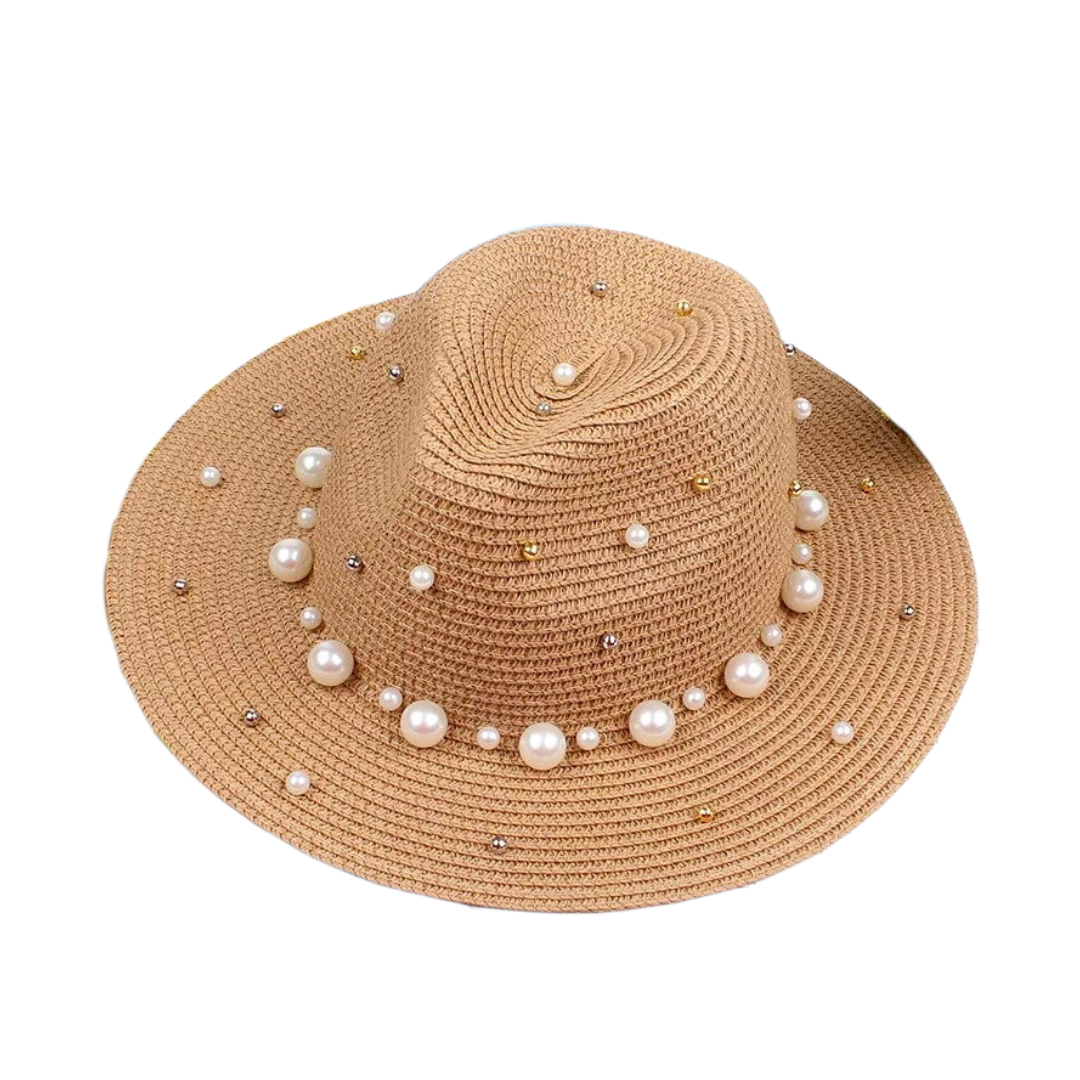 Amparo Miranda® Dámský klobouk s perlami MP1909 Béžový