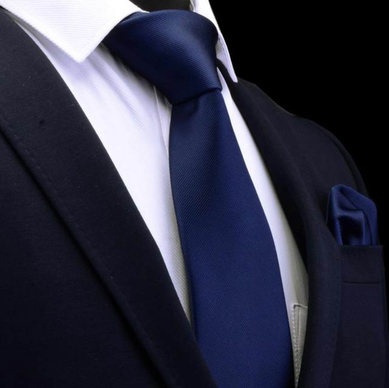 Amparo Miranda® Kravata a kapesníček 7085, Barva tmavě modrá