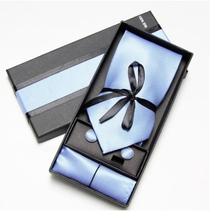 Amparo Miranda® Dárková sada kravata, kapesníček a manžetové knoflíky Blue