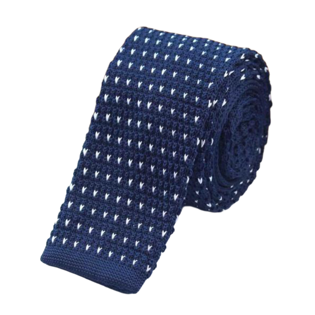 Amparo Miranda® Pletená kravata se vzorem PK001 modrá