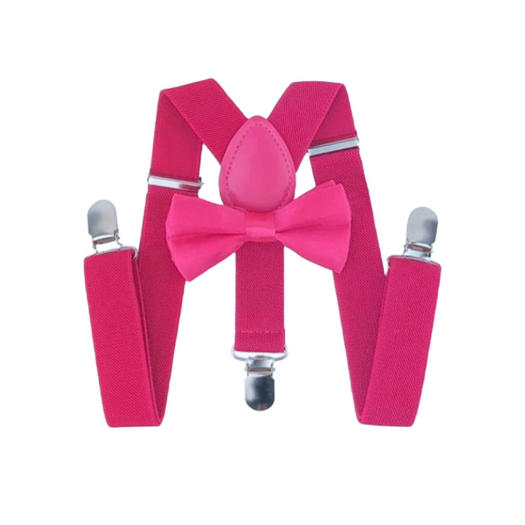 Amparo Miranda® Dětský set motýlek a kšandy H001 , Barva růžový