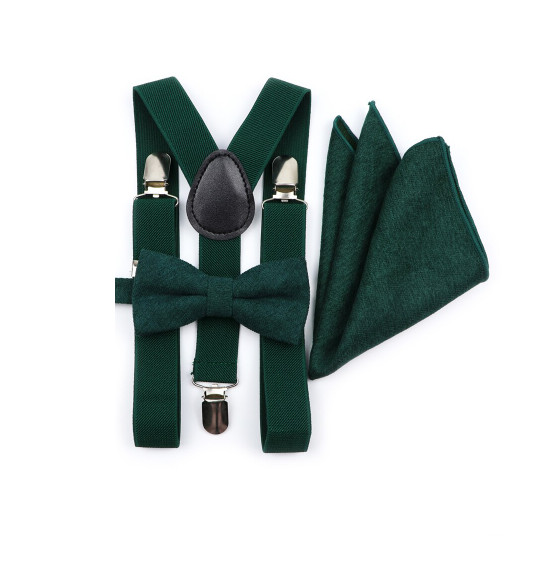 Dětský set motýlek a kšandy Miranda SM552 Zelený
