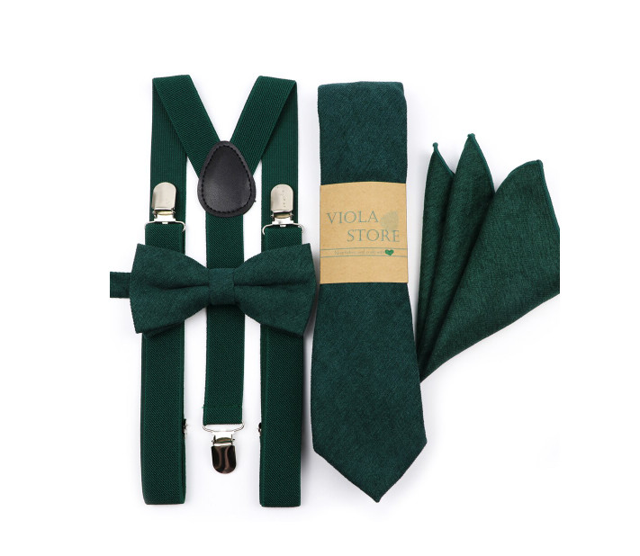 Set motýlek a kšandy Miranda SM779 Zelený