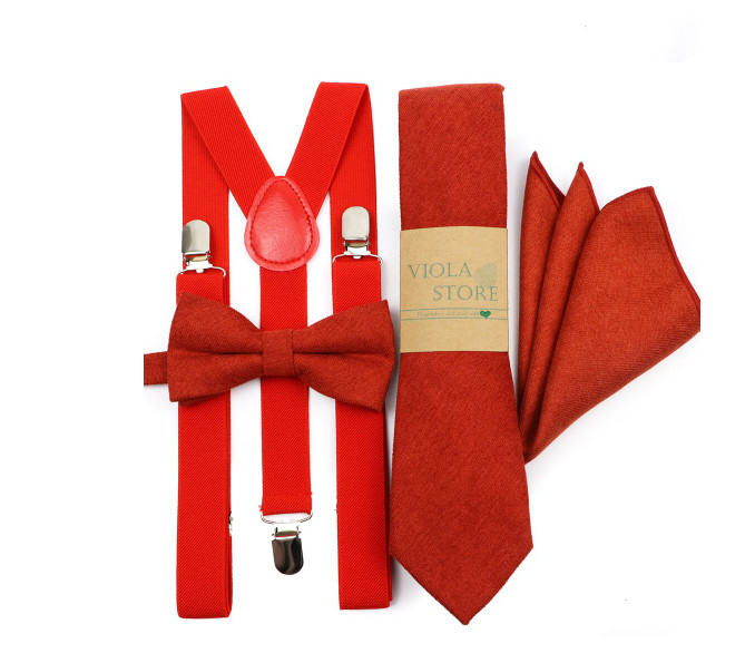 Set motýlek a kšandy Miranda SM776 Červený