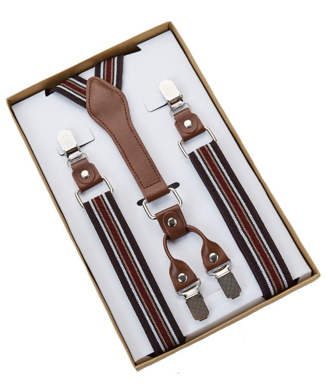Kšandy Hibardes Striped Coffee
