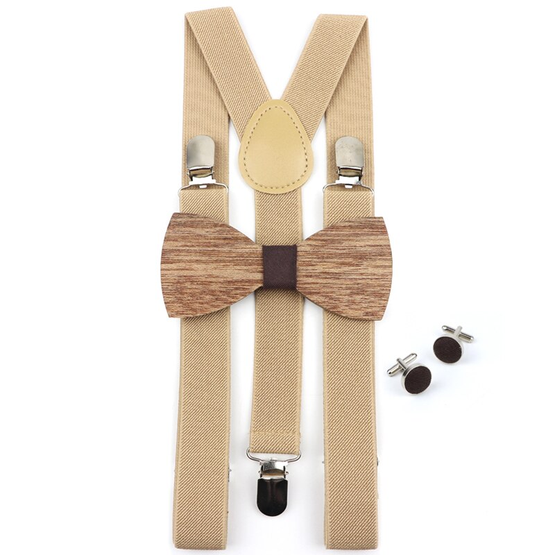 Set motýlek, kšandy a knoflíčky Miranda M469 Brown