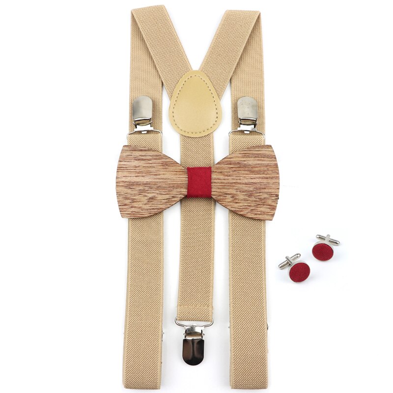 Set motýlek, kšandy a knoflíčky Miranda M469 Red