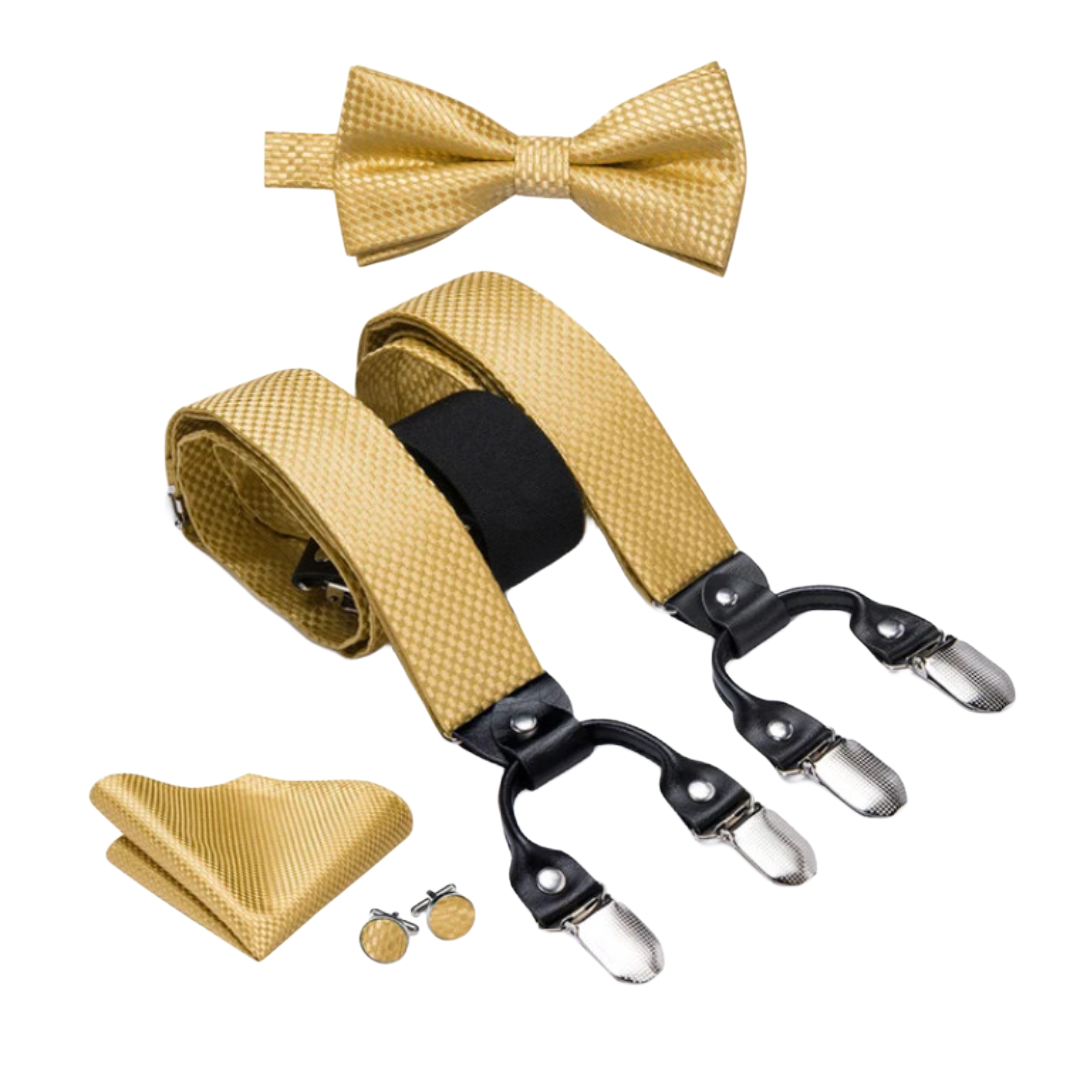 Set motýlek, kapesníček a kšandy Miranda BD-3026