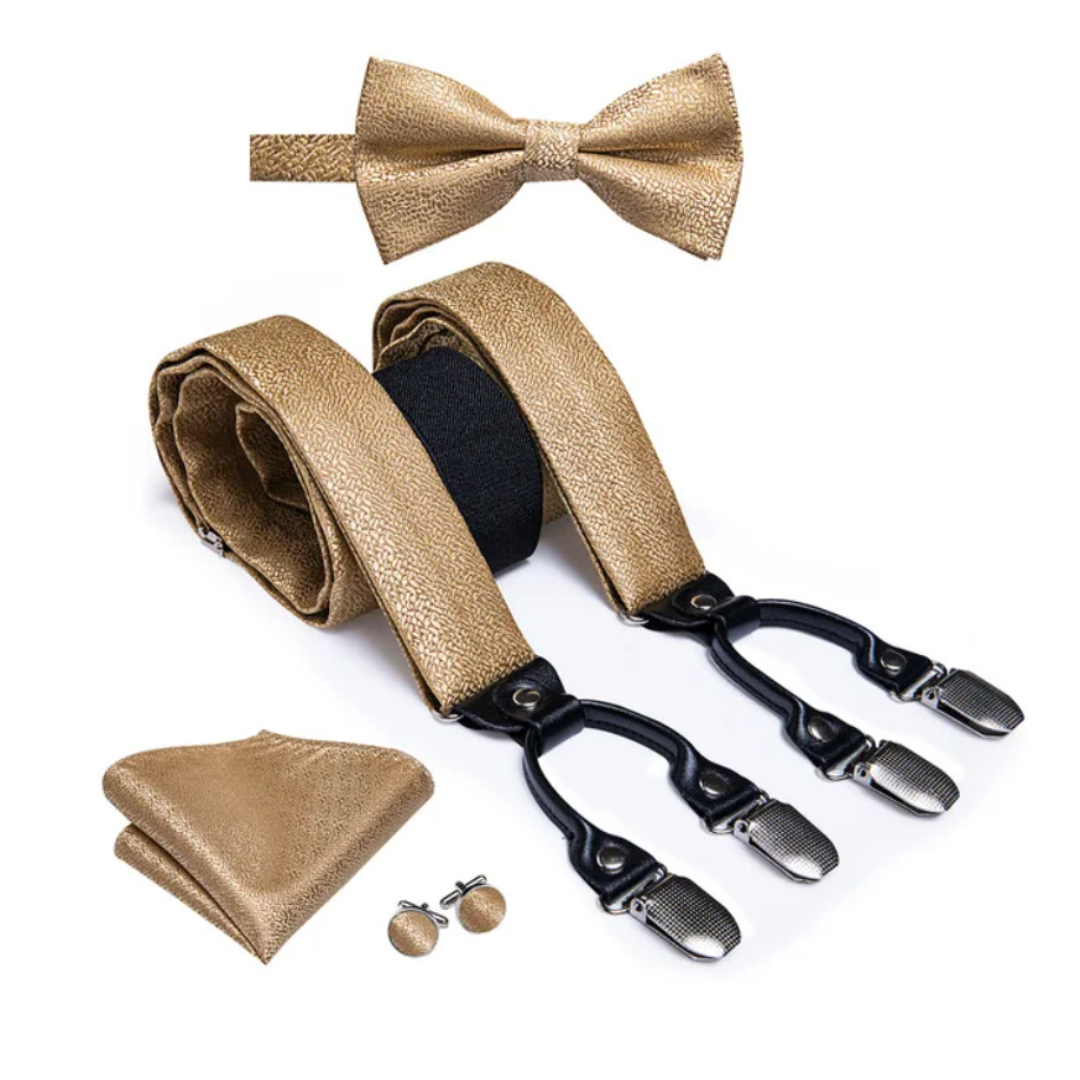 Set motýlek, kapesníček a kšandy Miranda BD-3045