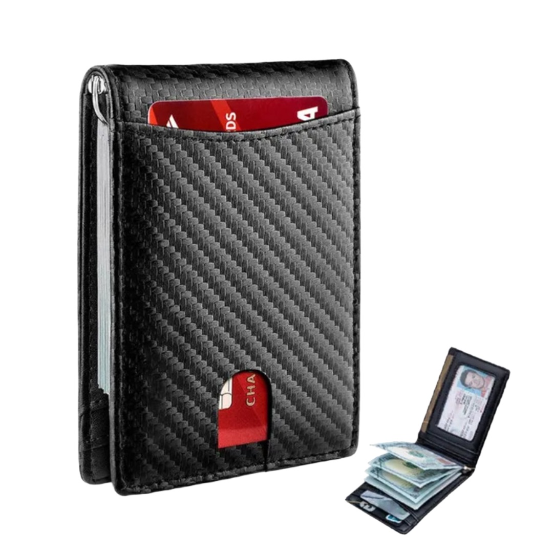 Pouzdro na karty a bankovky Carbon W2108
