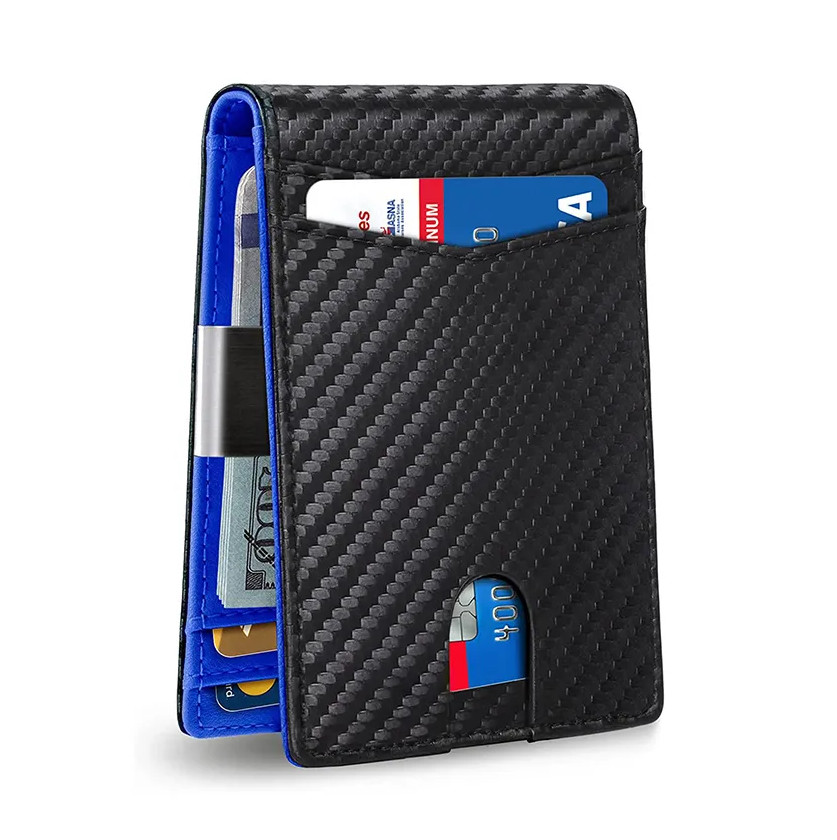 Amparo Miranda® Pouzdro na karty a bankovky Carbon W2108, Barva modrá