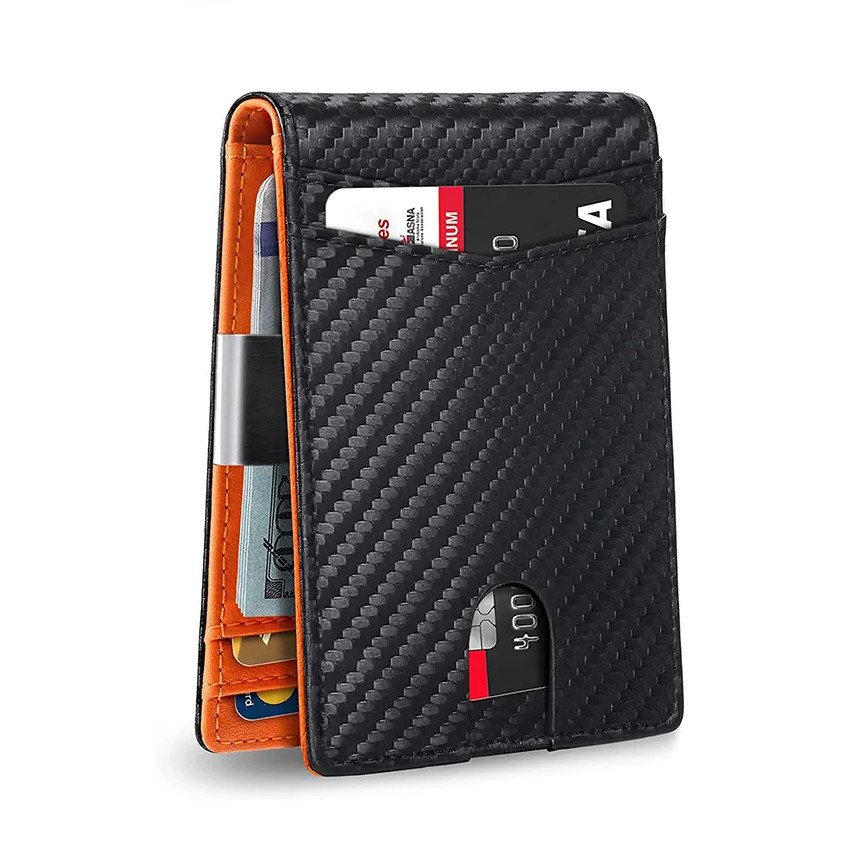 Amparo Miranda® Pouzdro na karty a bankovky Carbon W2108, Barva oranžová