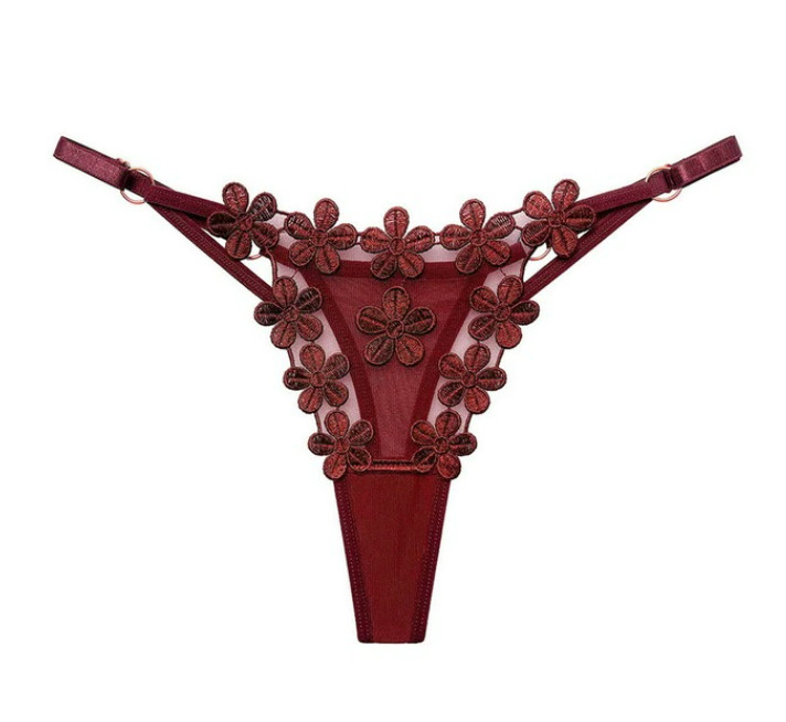Amparo Miranda® Erotické kalhotky Flower B231, Barva Bordó