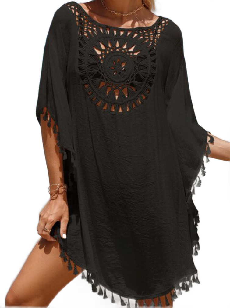 Amparo Miranda® Plážové šaty Sol, Barva černá