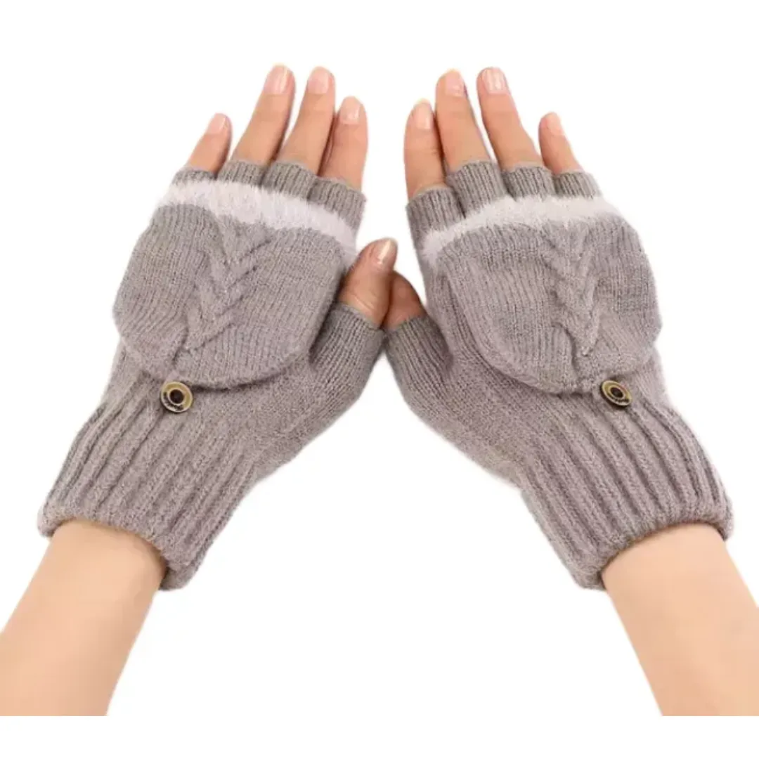Dámske trendy teplé bezprstové rukavice AM3910