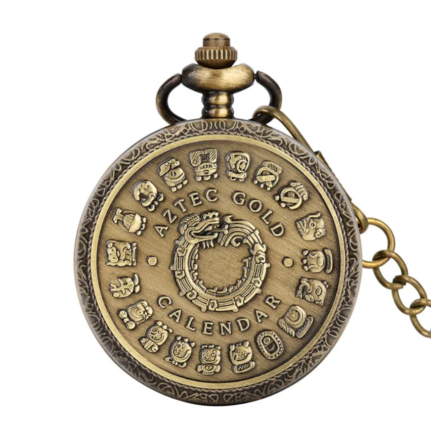 Kapesní hodinky Aztec Gold Calendar