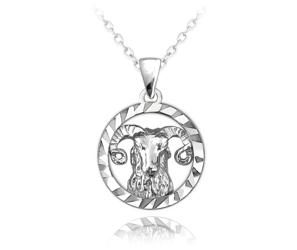 Minet Stříbrný náhrdelník Zodiac JMAS940, Znamení zvěrokruhu Beran