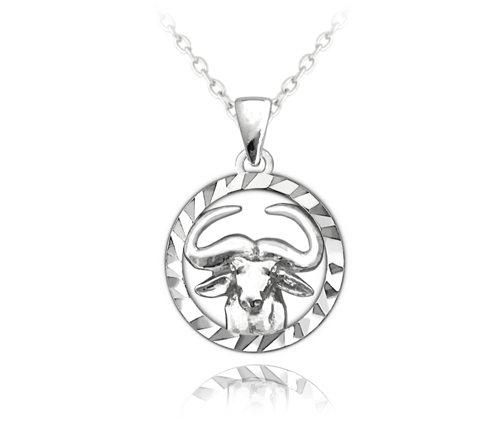 Minet Stříbrný náhrdelník Zodiac JMAS940, Znamení zvěrokruhu Býk