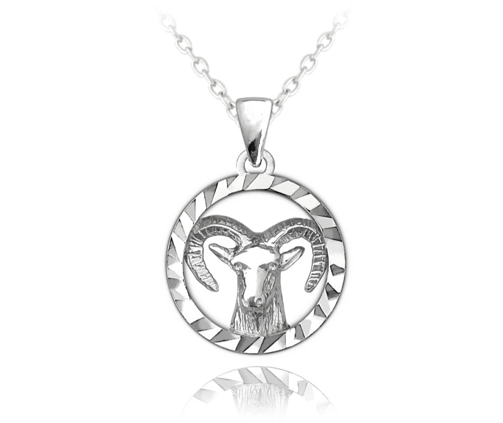 Minet Stříbrný náhrdelník Zodiac JMAS940, Znamení zvěrokruhu Kozoroh