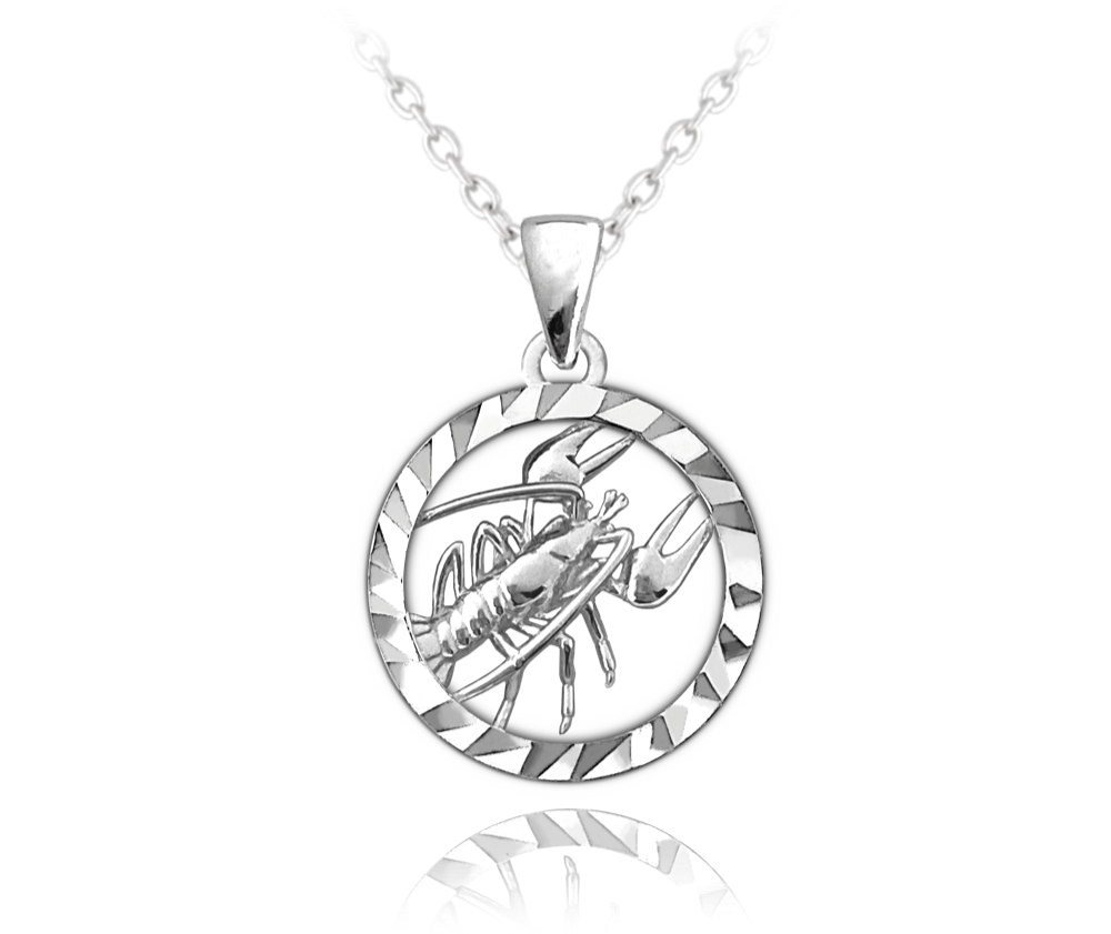 Minet Stříbrný náhrdelník Zodiac JMAS940, Znamení zvěrokruhu Rak